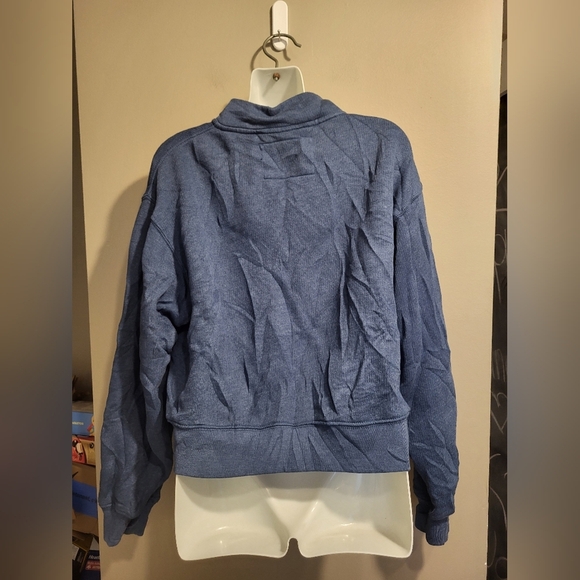 American Eagle Outfitters Denim Blue Pullover Sweatshirt, Size Small - Picture 2 of 5